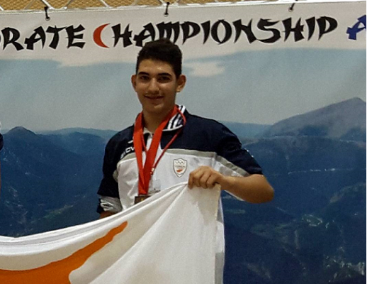 George Shiakallis (1R) won the bronze medal in the 4th Small States European Championship SSEKF-Ando